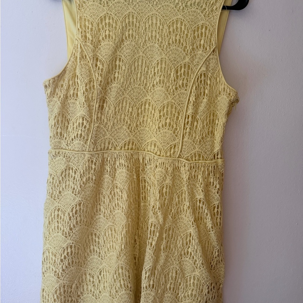 Forever 21 Yellow Lace Mini Dress
